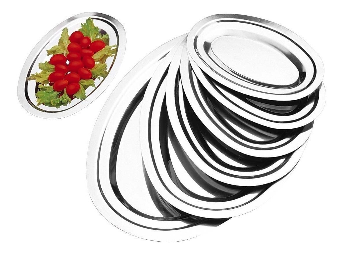 Fuente Oval 38cm Acero Inoxidable