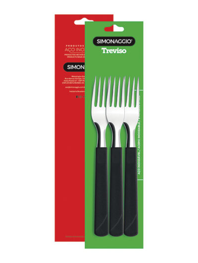 Tenedor de mesa x 3 mango negro