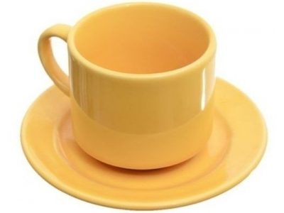 Taza de té c/plato 200 cc Amarilla Oxford