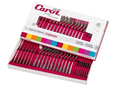 Jgo 24 pzas cubiertos en caja regalo