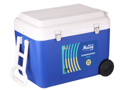 Conservadora 50 lts c/ruedas, manija, desagote y hieleras