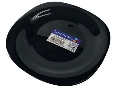 Plato Postre 19 cm Carine Negro Luminarc