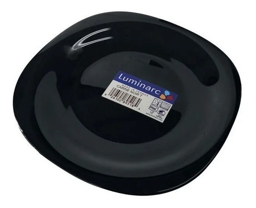 Plato Postre 19 cm Carine Negro Luminarc