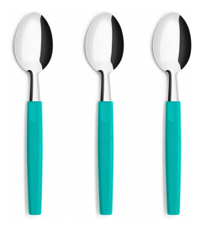Cuchara de mesa x 12 mango esmeralda