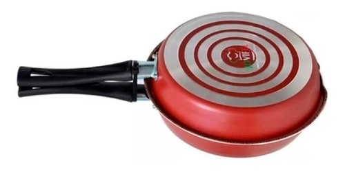 Sartén Doble 20 cm Rívoli Bordó - Imagen 3