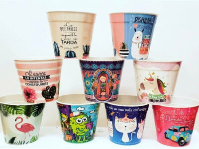 Maceta Decorada 14 cm