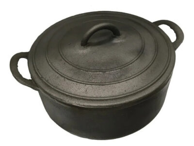 Cacerola de hierro con tapa N°8 fundicion 26 cm