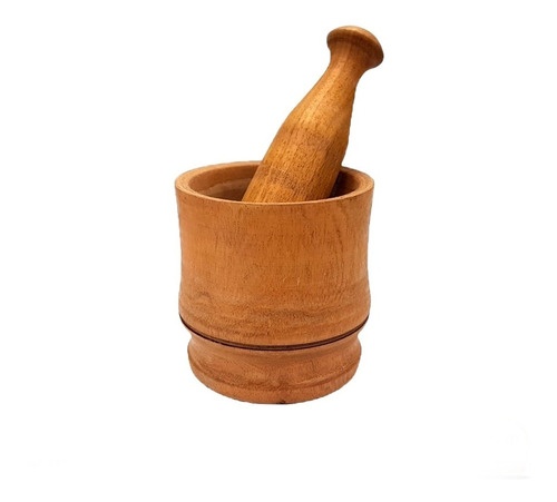 Mortero 11,5 x 12,5 cm con masa lustrado Algarrobo grande