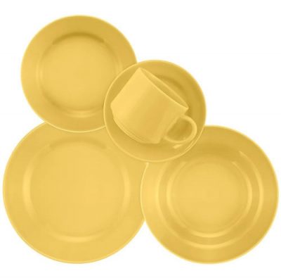 Plato Postre 18 cm Amarillo Oxford