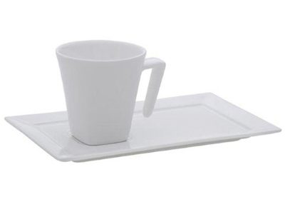 Taza de té c/plato rectangular 24x15cm Gastronomia Oxford
