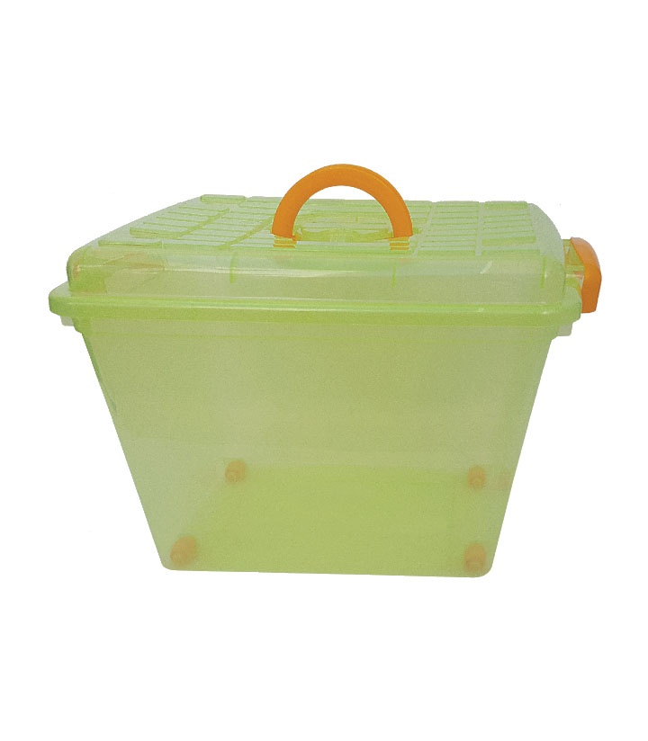 Caja con trabas y ruedas grande 35 lts