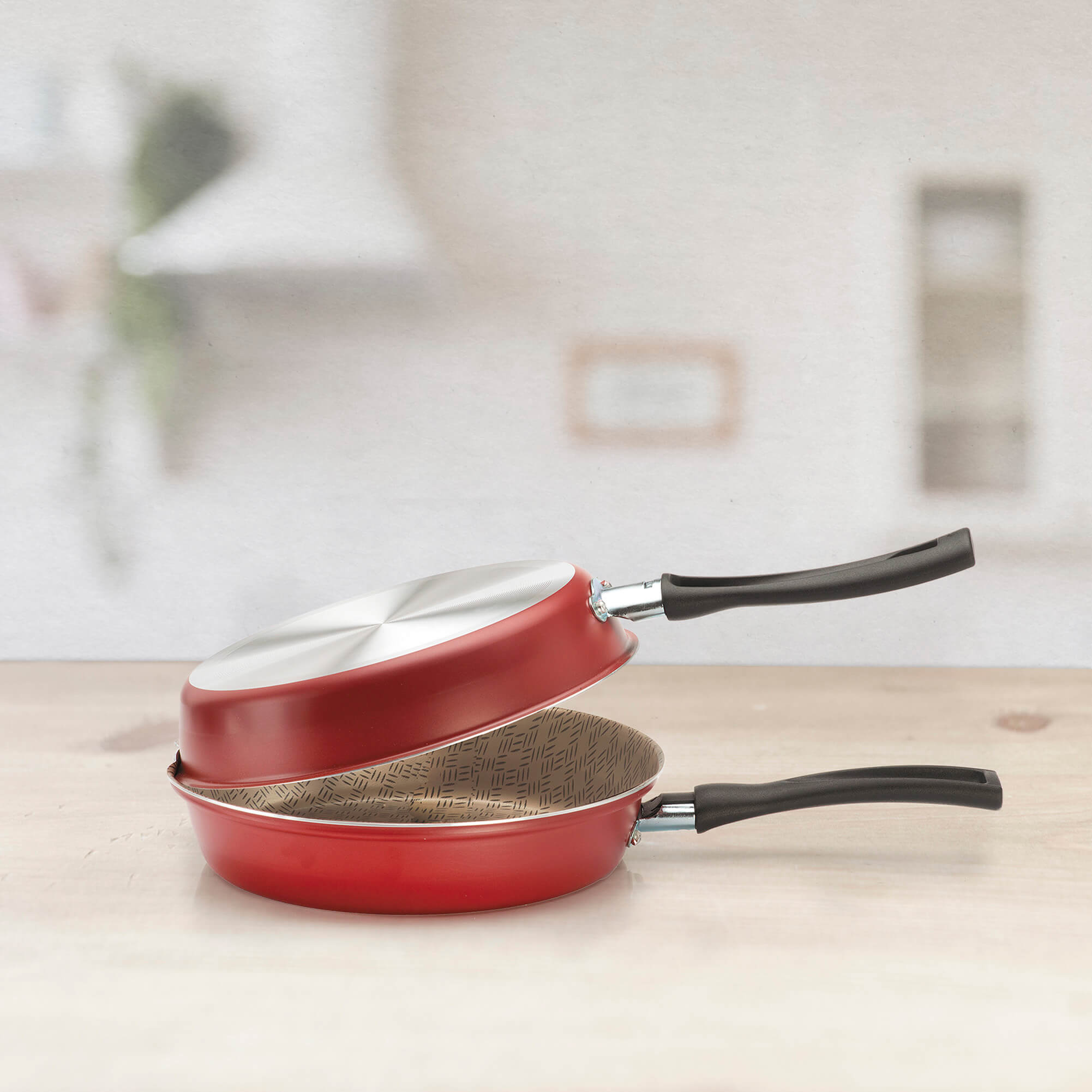 Sartén Doble 20 cm Rívoli Bordó - Imagen 2