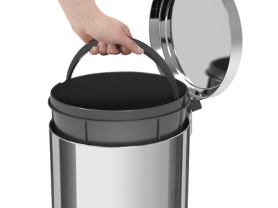 Cesto para la basura 5 lts a pedal Acero Inox