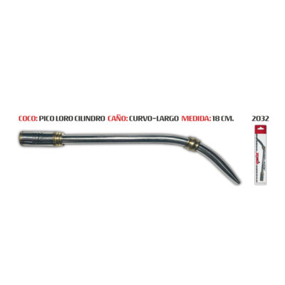Bombilla Acero Inox pico curvo 18 cm