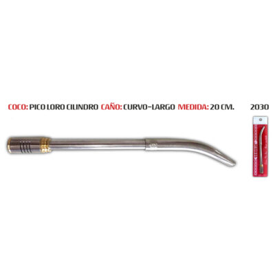 Bombilla Acero Inox Pampa pico loro 20 cm
