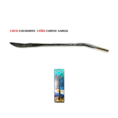 Bombilla Cucharita pico bronce curvo 17 cm