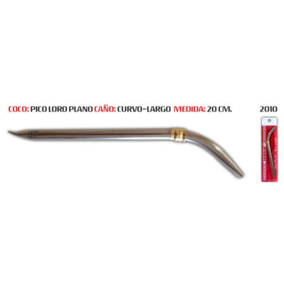 Bombilla Acero Inox Cilindro pico loro 20 cm