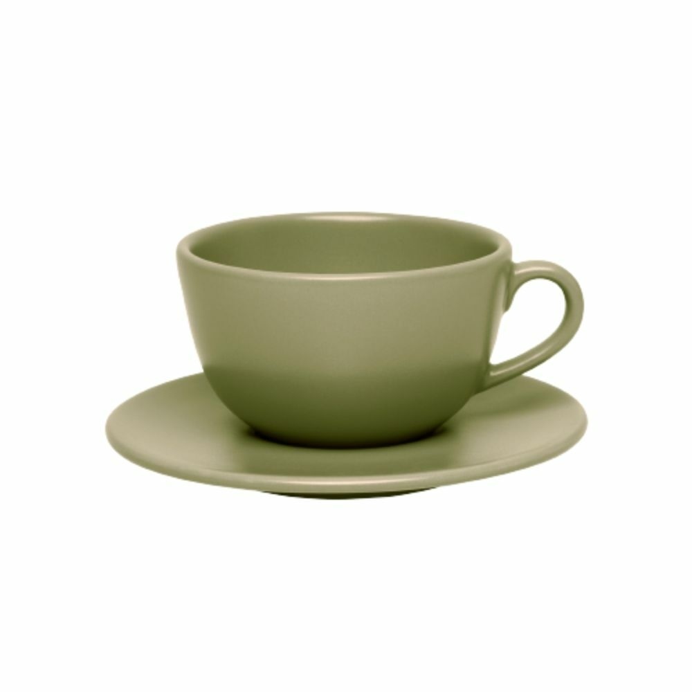 Taza de té 220 cc c/plato Unni Oliva