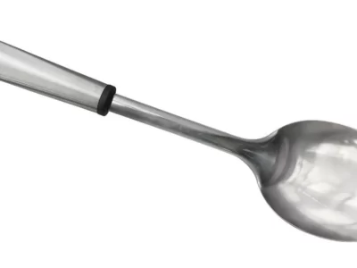 Cucharon de nylon gris c/mango acero inox