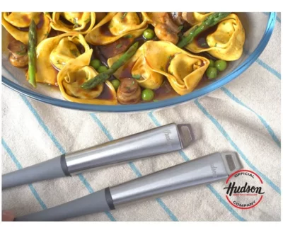 Cuchara calada de nylon gris c/mango acero inox - Imagen 2