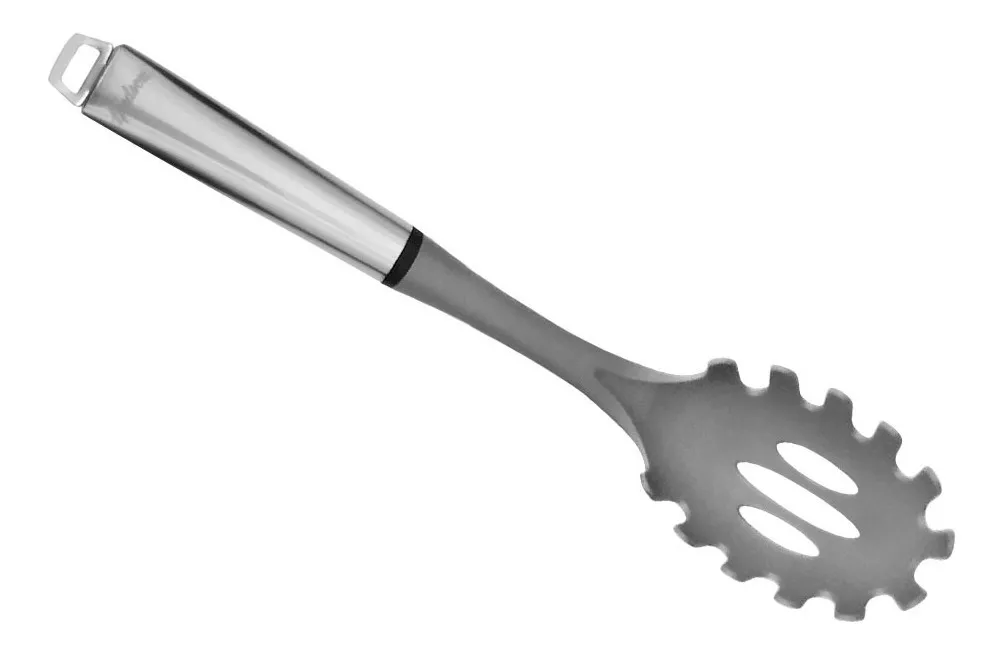 Cuchara pastas de nylon gris c/mango acero inox - Imagen 2