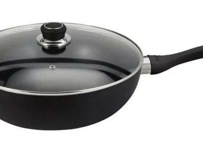 Wok aluminio 28 cm c/tapa c/antiadherente Sand Finish