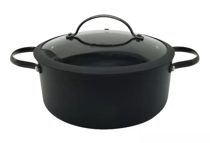 Cacerola c/asas 24 cm c/tapa c/silicona Total Black