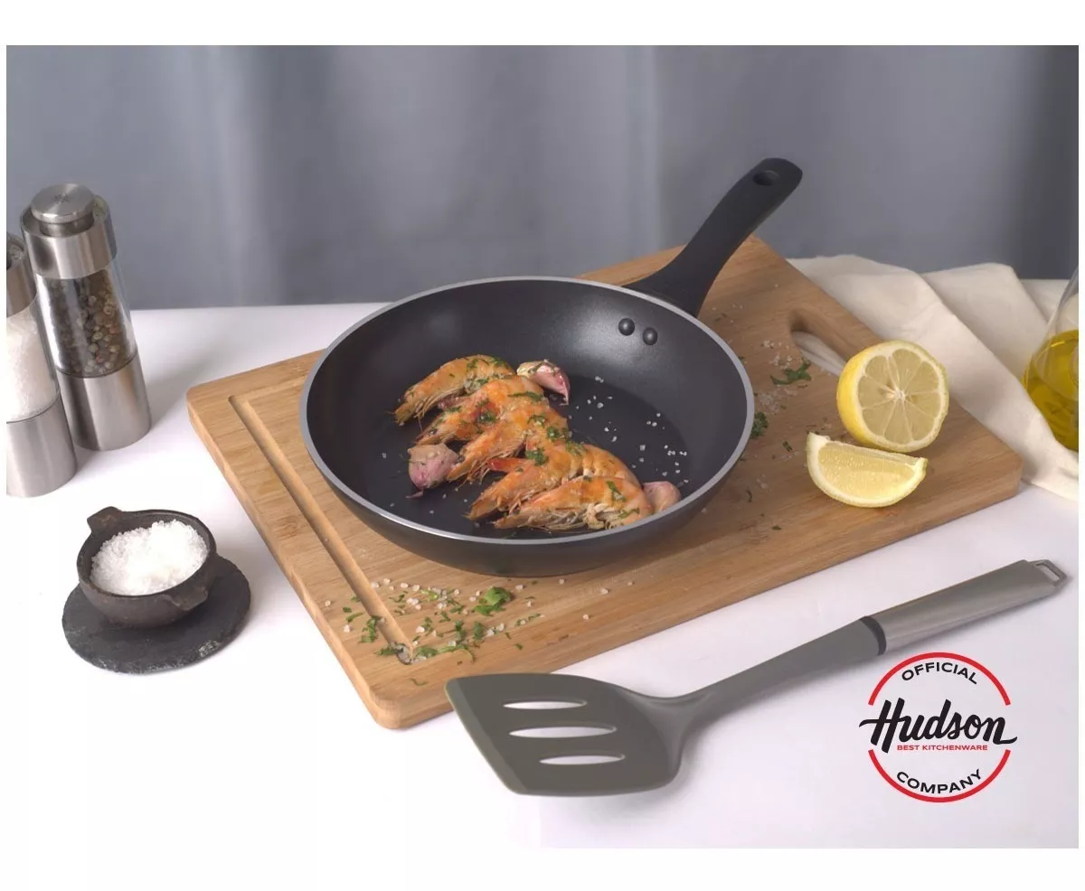 Espatula calada de nylon gris c/mango acero inox - Imagen 5