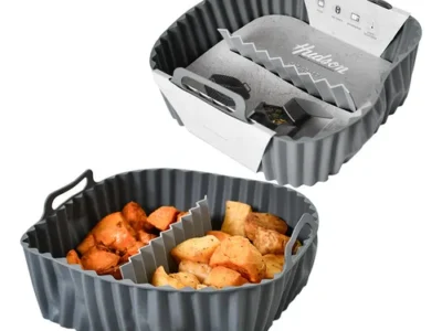 Molde redondo 22 cm c/división silicona AIR FRYER