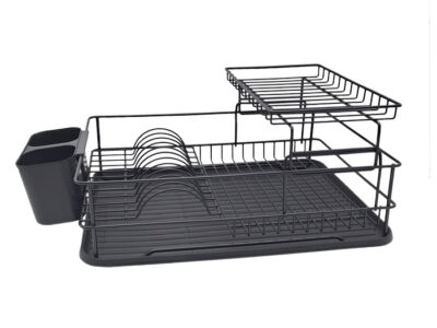 Secaplatos Negro 2 pisos Grande