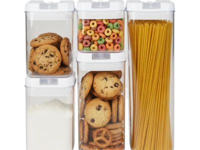 Set x 5 Frascos plásticos herméticos c/tapas