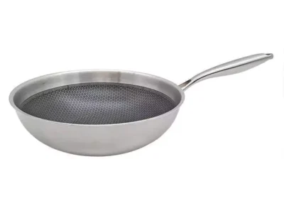 Wok Acero Inox 30 cm antiadherente Profesional