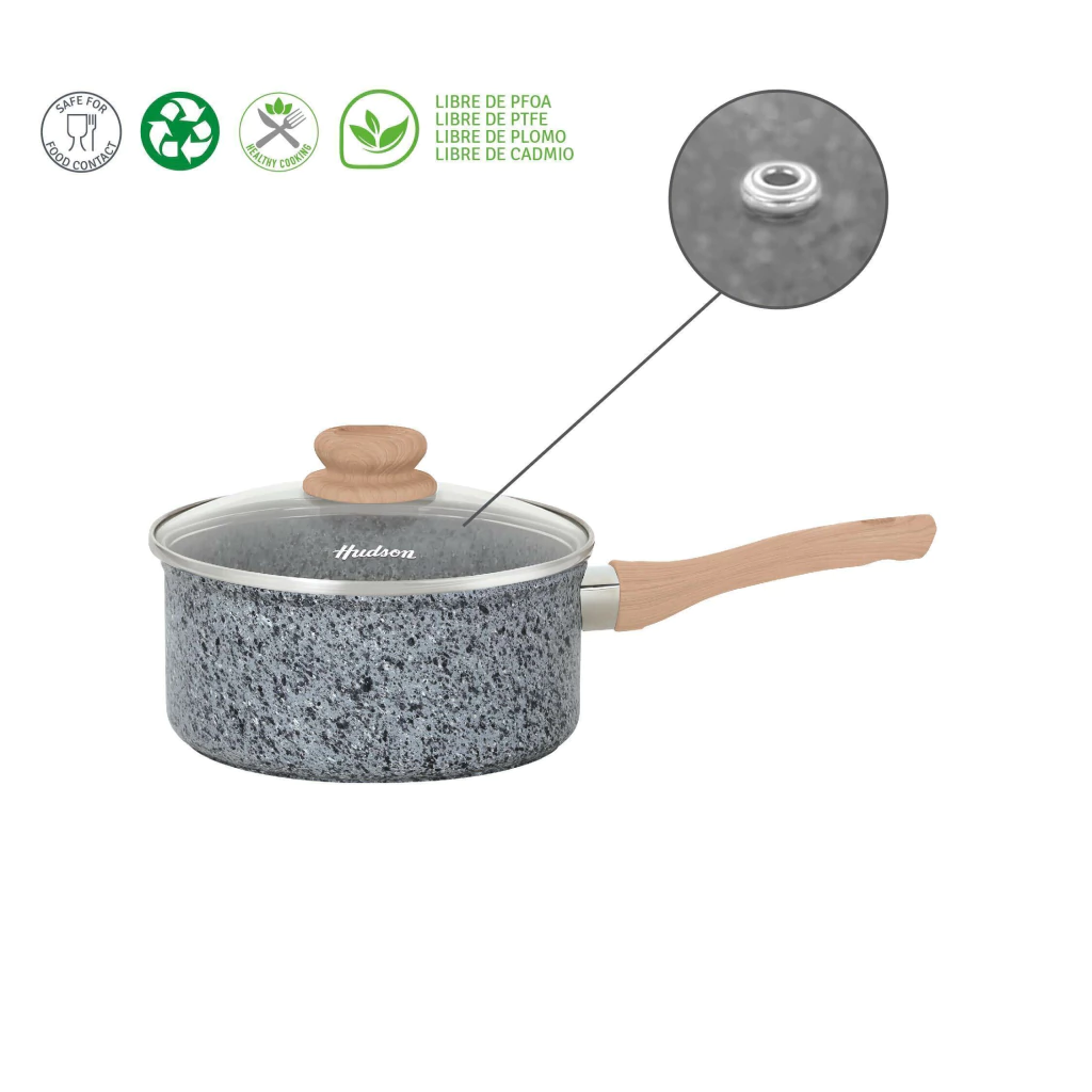 Batería de aluminio 5 pzas Forjado Stone Granito - Imagen 2